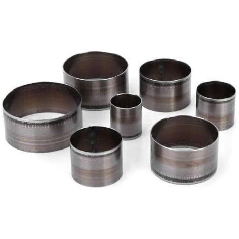 Round Punch Set for Leather Punching, Set of 7 Leather Cutting Tools, Round Hole Punch Made of Steel, 20 mm/25 mm/30 mm/35 mm/40 mm/45 mm/50 mm (1/4)