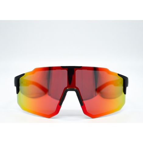 Occhiali da ciclismo rossi, fotocromatici paravento anti-UV (1/5)