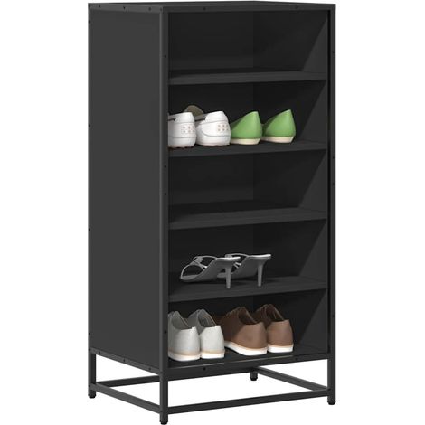 Schuhregal Schwarz 48x38x97,5 cm Holzwerkstoff