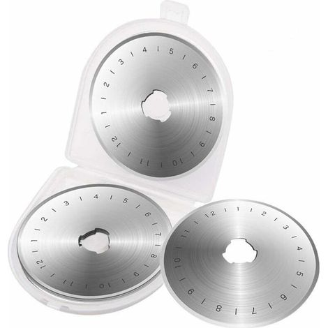Lot de 10 lames de rechange en acier avec échelle pour Fiskars, Olfa, Truecut et Martelli 45 mm (1/4)