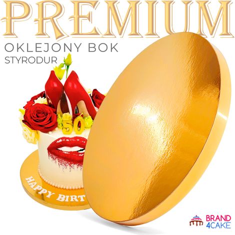 Tortenplatte Gold 34 cm 2 cm Tortenteller Premium Brand4Cake (1/5)