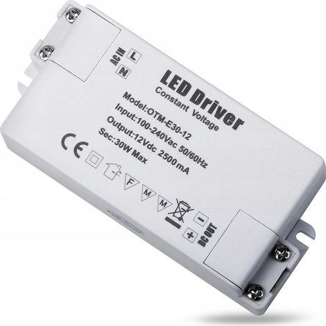 Transformador LED 240 12V CC 2.5A para LED MR11, MR16 (1/5)