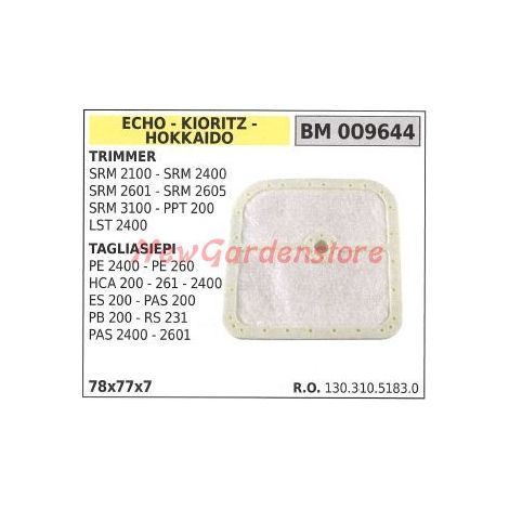 Filtro aria ECHO trimmer SRM 2100 2400 2601 2605 3100 009644