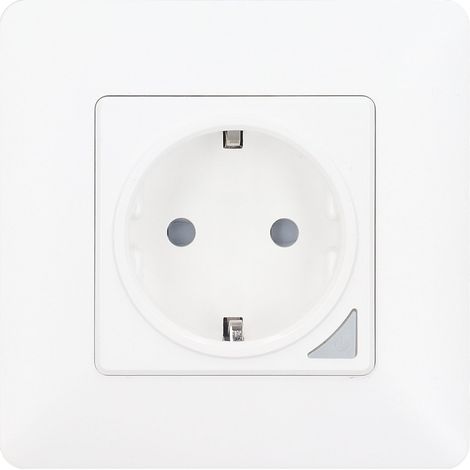 Prise murale intelligente WiFi 2,4 GHz avec commande vocale à distance via téléphone et panneau PC, compatible avec Google Home (UE 100-240 V).