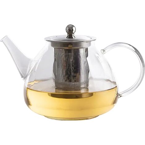 1 théière en verre borosilicate, résistante à la chaleur, avec passoire en acier inoxydable 304, pour infusion de thé (1/5)