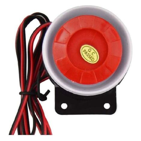 Enowelir 12V 120dB Filaire Mini Sirène Pour Système D'alarme De Sécurité Accessoires D'alarme Sirène Système D'alarme De Sécurité À La Maison Antivol Klaxon Buzzer Alarme Antivol Forte (1/4)