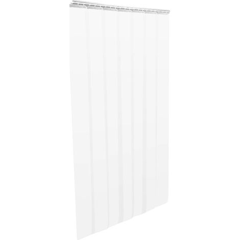 Rideau de porte en PVC, Réducteur de bruit, Installation facile, Clair (1/2)