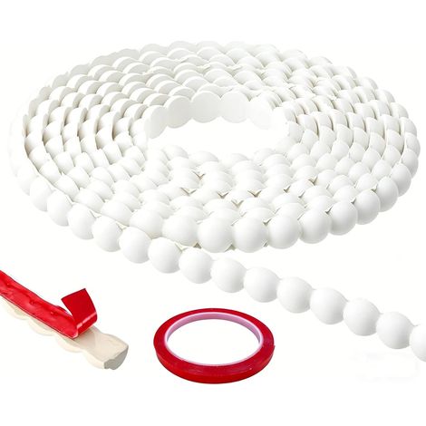 Flexible Moulding Trim, 9.7ft Self Adhesive Wall Edging Strip Stick Wall Moulding, PVC Decorative Beaded Trim for Mirror Frame Backsplash Tile Edge Ceiling Cabinet TV Walls DIY Home Decor & Protection