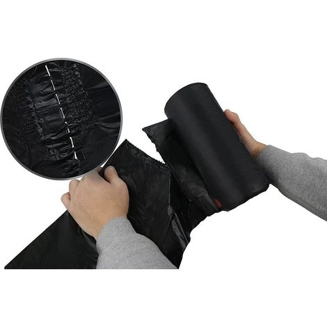 Müllsäcke mit Griffen, 100 Stück (Schwarz) (1/5)