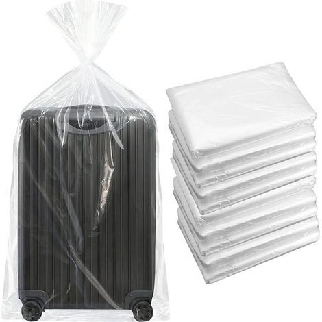 10 Sacs De Rangement Extra Larges En Plastique Transparent (152 X 100 Cm) Pour Bagages, Valises, Meubles, Couettes, Vélos D'enfants Anti-Poussière Et Réutilisables. (1/5)