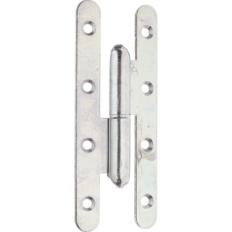 Paumelle universelle type Paris 140 x 55 mm – Acier galvanisé bleu – Utilisable à gauche ou à droite – Marque Alberts