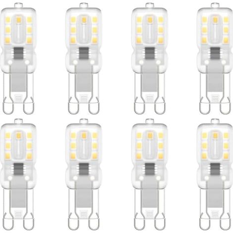 Ampoule LED G9, 220 V, blanc naturel 5500 K, 3 W, lot de 8 (1/5)