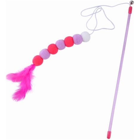Jouets en plumes pour chat, jouet doux pour chat avec clochette et pompon pour chat – Jouet interactif pour chat – Jouet d'entraînement pour chat – Jouet pour chaton d'intérieur (1/5)
