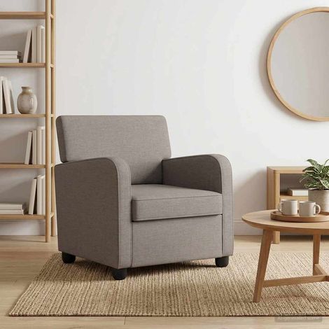 vidaXL Fauteuil Taupe Tissu (1/5)