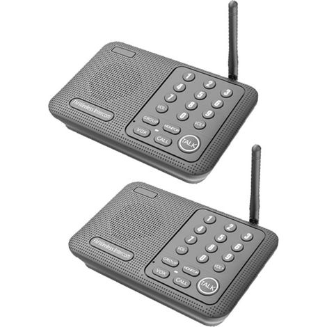 Interphones, système d'interphone sans Fil for la Maison, système d'interphone Longue portée for Le Bureau, pièce à Deux Voies sans Fil(Black-2 Stations) (1/5)