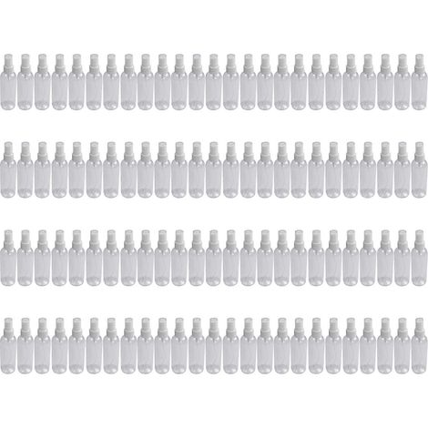 Lot de 100 vaporisateurs de parfum transparents de 100 ml, mini flacons vaporisateurs vides et compacts, ensemble de flacons de voyage rechargeables (1/5)