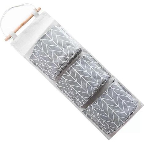 Sac de rangement suspendu Tulipes à 3 poches, imperméable, organisateur mural en tissu pour chambre d'étudiant, salon, salle de bain et placard. (1/5)
