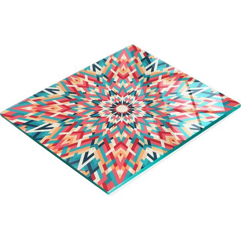 Tablero de vidrio templado multifuncional decorativo tipo caleidoscopio de 60x52 cm