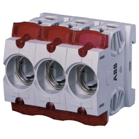 ABB STOTZ S&J ISS63/3 - BASE DI SICUREZZA PER FUSIBILE, COLORE: BORDEAUX