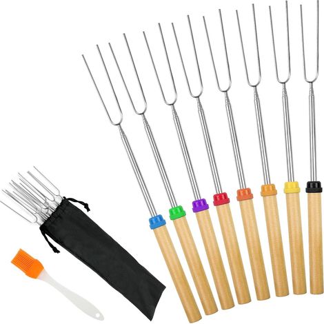 Ensemble de fourchettes à barbecue - Design en forme de U - 8 pièces (1/5)