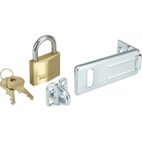 Master Lock 140703EURD Set Composto Chiusura a Scatto per Porta e Lucchetto a Chiave (1/5)