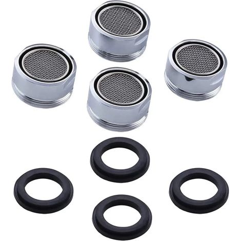 Wasserhahnfilter, Wasserhahnaufsatz Luftsprudler, Wasserhahn Ersatzteile mit Dichtung, für Küche Badezimmer Badezimmer (4 Stück)