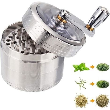 55-mm-Gewürzmühle, 4-teiliges Mühlen-Set zum Mahlen von Pfeffer, Gewürzen, Salz, Kaffee und Kräutern (1/4)