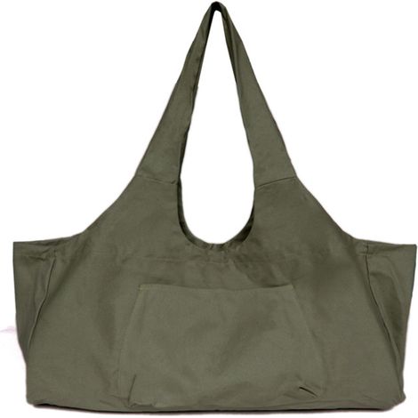 AGE Sac de yoga en toile de grande capacité pour le fitness et le corps de fitness Organisateur pour tapis de yoga et vêtements de danse - vert armée, 74 x 23 x 30 cm, une poche intérieure de 3727 cm, (1/3)