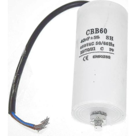 Condensateur universel 40 µF avec connecteurs de câble de 22 cm TY