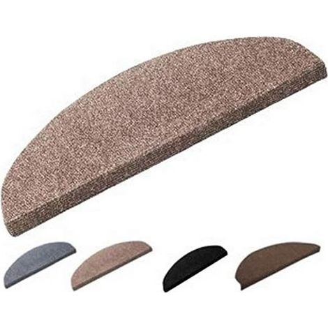 Madeinnature – Marchettes d'escalier adhésives antiglisse – Largeur 56,5 cm – Amortissement acoustique 29 décibels – Installation rapide et facile – Beige (1/5)