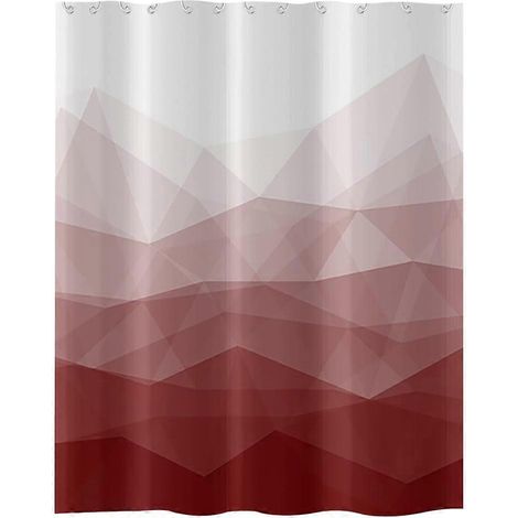 Rideau de douche simple imprimé numériquement, en polyester imperméable, pour l'hiver. (1/5)