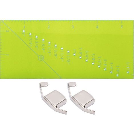Guide magnétique de couture réglable, règle perforée pour mesure et patchwork, ensemble de 2 jauges à aimant pour machine à coudre DIY (1/5)