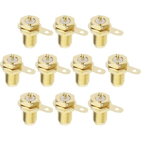 10pcs SMA Female Connectors Panel Mount Plug SMA Plug Connector Adapter SMA Coaxial Installation Connector SMA Female Antenna Adapter (1/5)