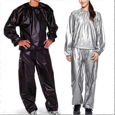 Combinaison de sudation unisexe pour perte de poids, amincissante et résistante aux déchirures, vêtements de sport et d'entraînement-4XL-Black