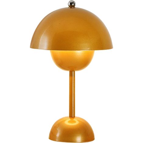 Ortviai Lampe de bureau LED réglable en intensité et couleur (3 teintes), design minimaliste en fer, jaune, 18 x 30 cm (1/5)