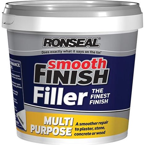 Ronseal Smooth Finish Multi-Purpose Wall Filler Ready Mixed 2.2kg Tub (1/3)