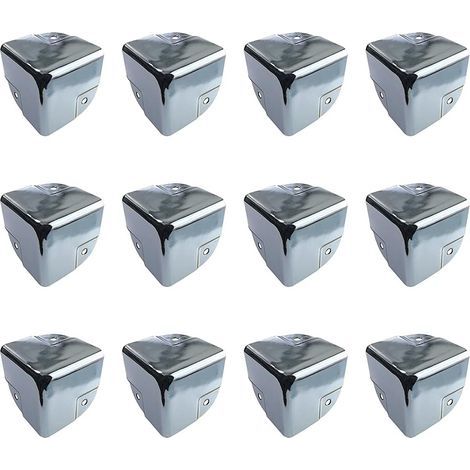 Möbelschutz, Eckenschutz aus Metall, Tischkantenschutz, 12 Stück, Eckenschutzhalterungen aus Metall, Kantenschutz für scharfe Tisch- und Möbelkanten (1/5)