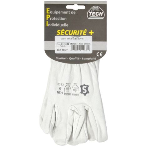 Gants de maitrise tout cuir fleur de bovin (1/2)