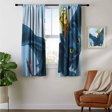 ZhiHdecor Tende oscuranti per camera da letto de Baby, Hiccup King e Queen W9