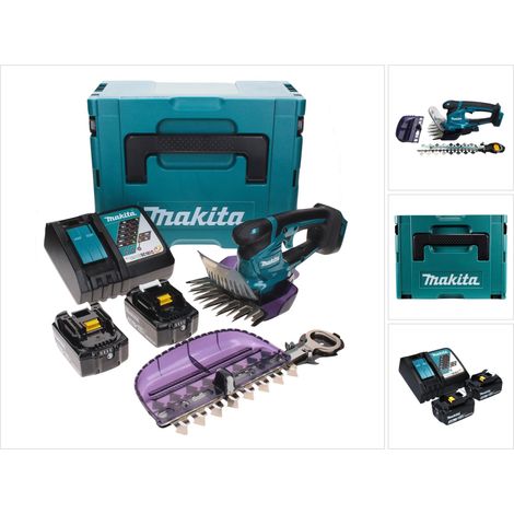 Makita DUM 604 RFXJ Akku Grasschere 18 V mit Gras- und Strauchscherblatt + 2x Akku 3,0 Ah + Ladegerät + Makpac (1/5)