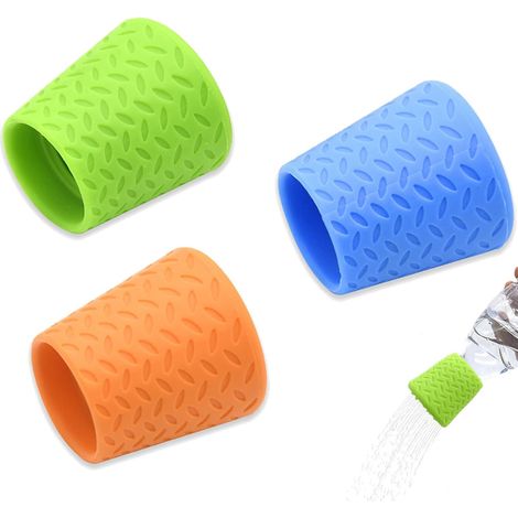 Lot de 3 douchettes portables pour animaux, embouts de douche pour bouteilles en plastique, lavage chien et chat, bleu, orange, vert (1/5)