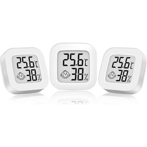 Thermomètre hygromètre digital intérieur – Plage de mesure -10°C à 70°C – Précision ±1°C – Indicateur de confort – Fixation murale avec aimant-Muntra (1/5)