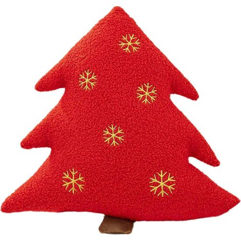 Peluche de Noël Sapin de Noël Bonhomme en pain d'épice Oreiller Doux Coussin de Canapé Ornement Peluche Douce Jouet de Fête des Fêtes Joyeux E (1/4)