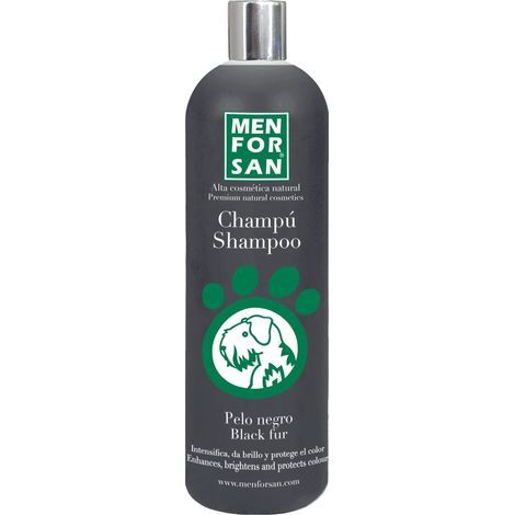 Menforsan Shampoo per Cani dal Manto Nero, 1L, Intensifica il Colore Naturale (1/4)
