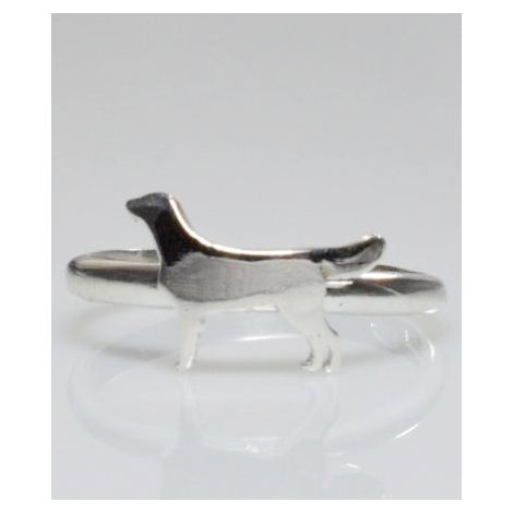 Flacher Ring aus Sterlingsilber