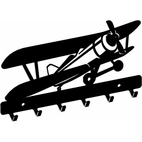 WS65 Kleiderbügel, AIRPLANE, schwarz strukturiert (1/4)