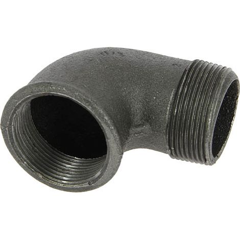 Coude 90° fonte noir Mâle Femelle 1"1/2