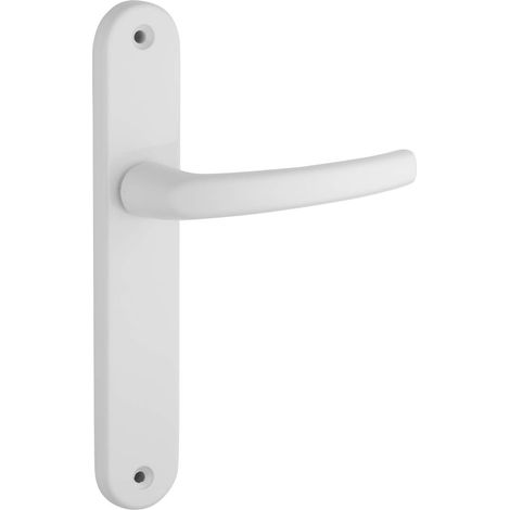 1 - Poignée De Porte Intérieure - Ensemble Sultane - Carré 7 Mm - Entraxe 195 Mm - Finition Blanc - Pour Maison Et Appartement (1/3)