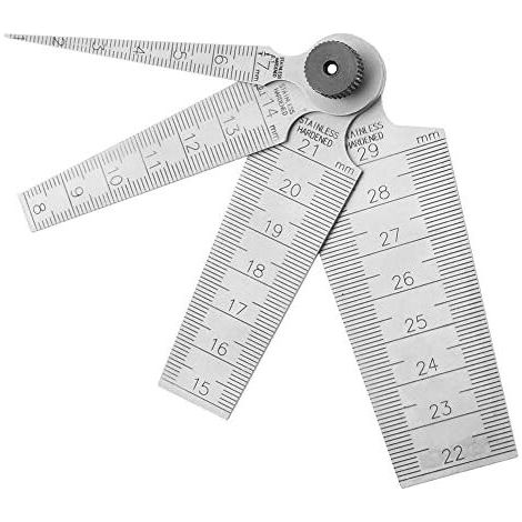 DEESSE SHOP - Règle de mesure d'inspection de trou de jauge d'épaisseur conique soudée en acier inoxydable (1/5)