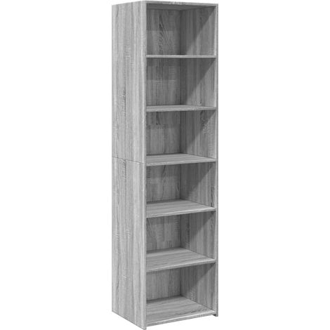 Credenza cassettiera cassettiera mobile contenitore organizer cucina soggiorno soggiorno alto Sonoma 50 x 41 x 185 cm derivati del legno grigio 020035371